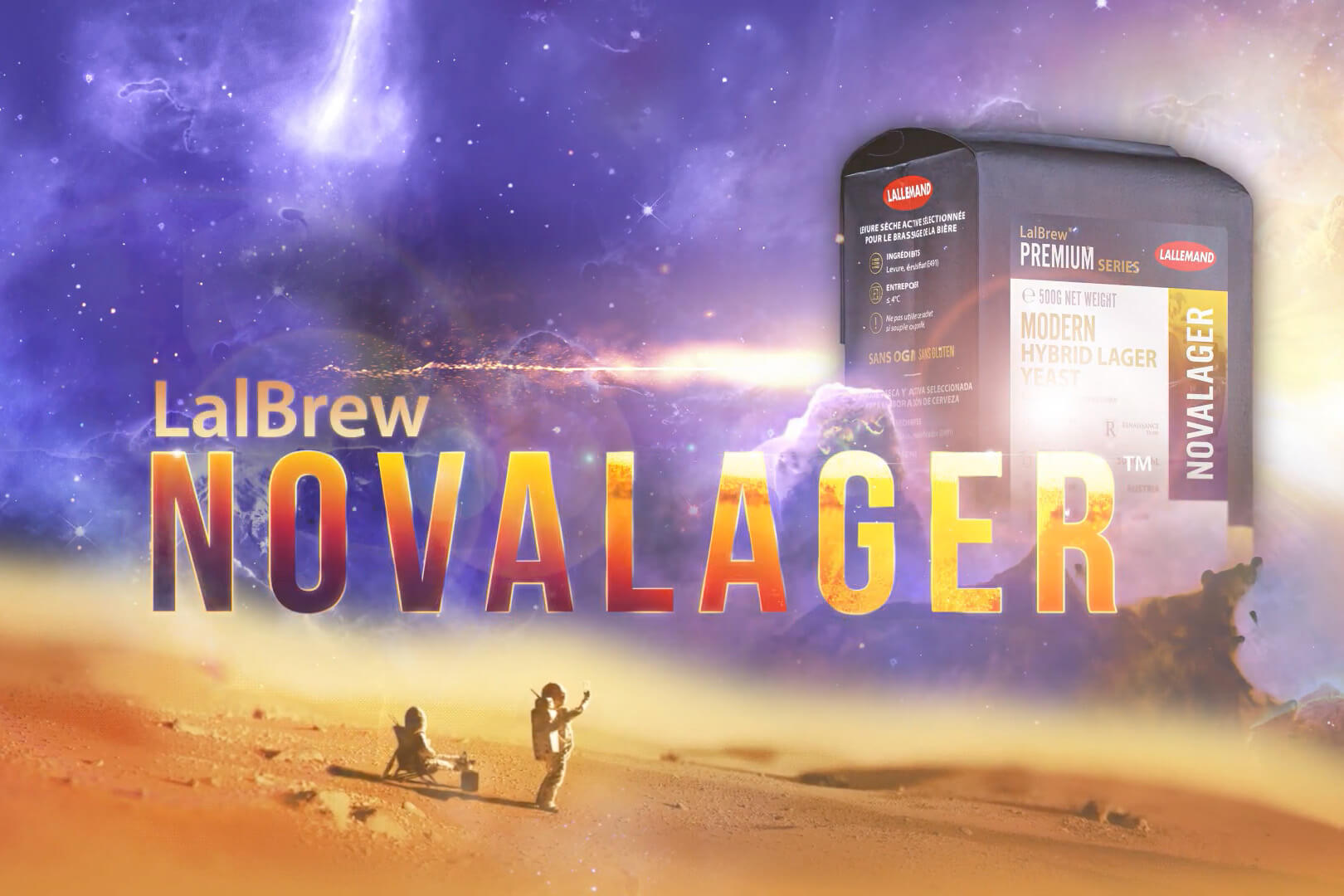 Promotional image of LalBrew Novalager new craft lager yeast