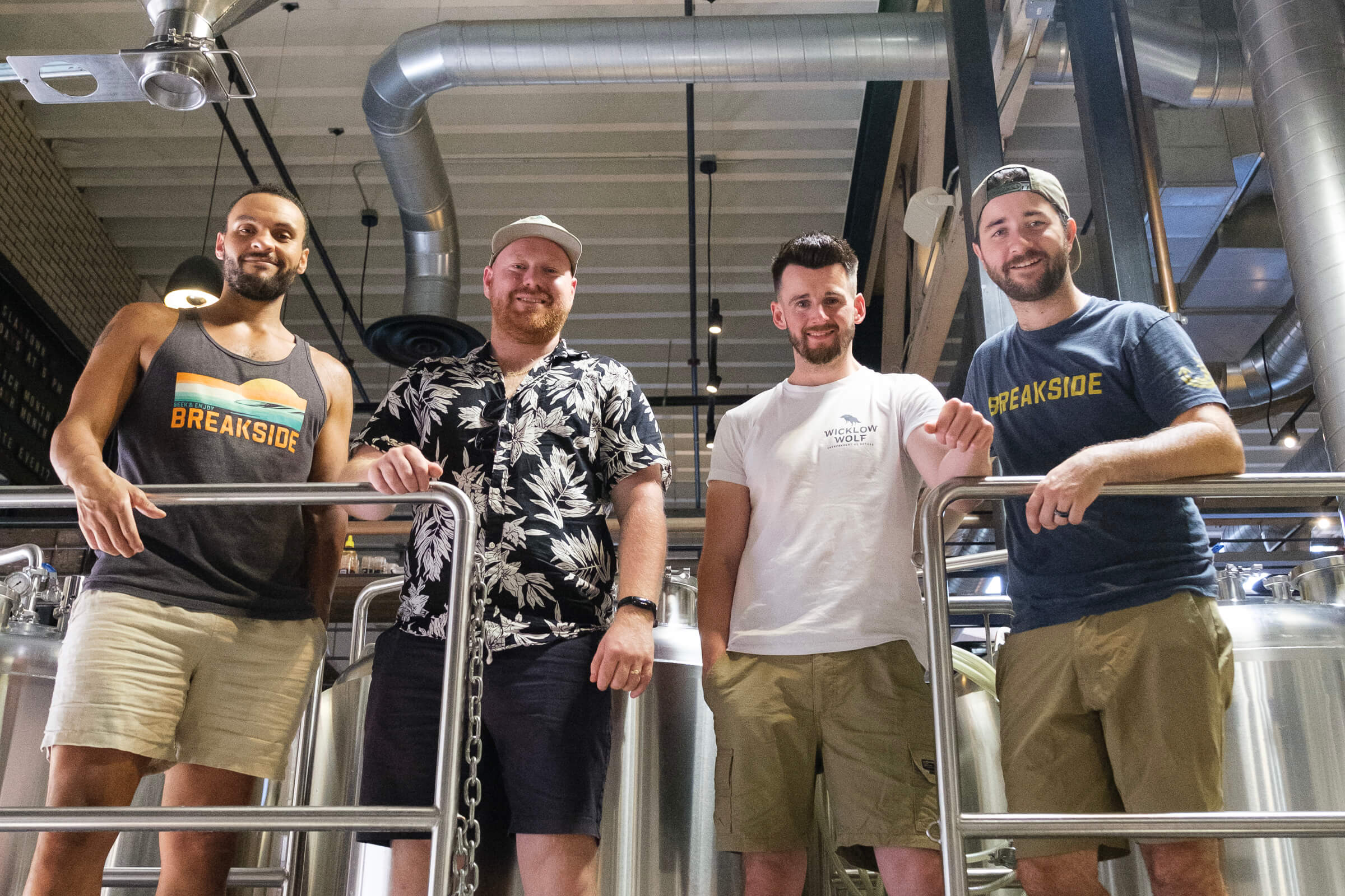 Terence Hofstad (R&D Brewer, Breakside NW Slabtown), Dan Rybinksi (Midlands UK Sales Manager, Loughran Brewers Select), Andrew Hamilton (Head Brewer, Wicklow Wolf), Dylan Norby (Brewing Innovation Manager, Breakside NW Slabtown)