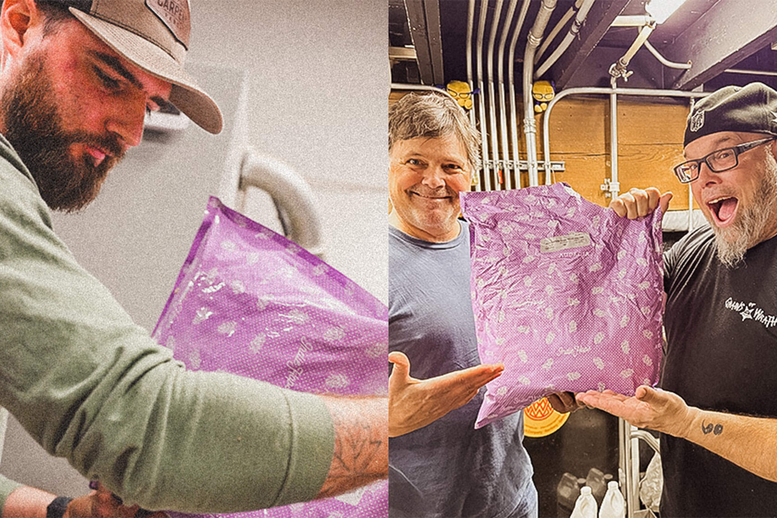 Anthony Dana of Fidens Brewing & Jim from Indie Hops with Mike Hunsaker Grains of Wrath brewing Audacia® beers for CBC 2025