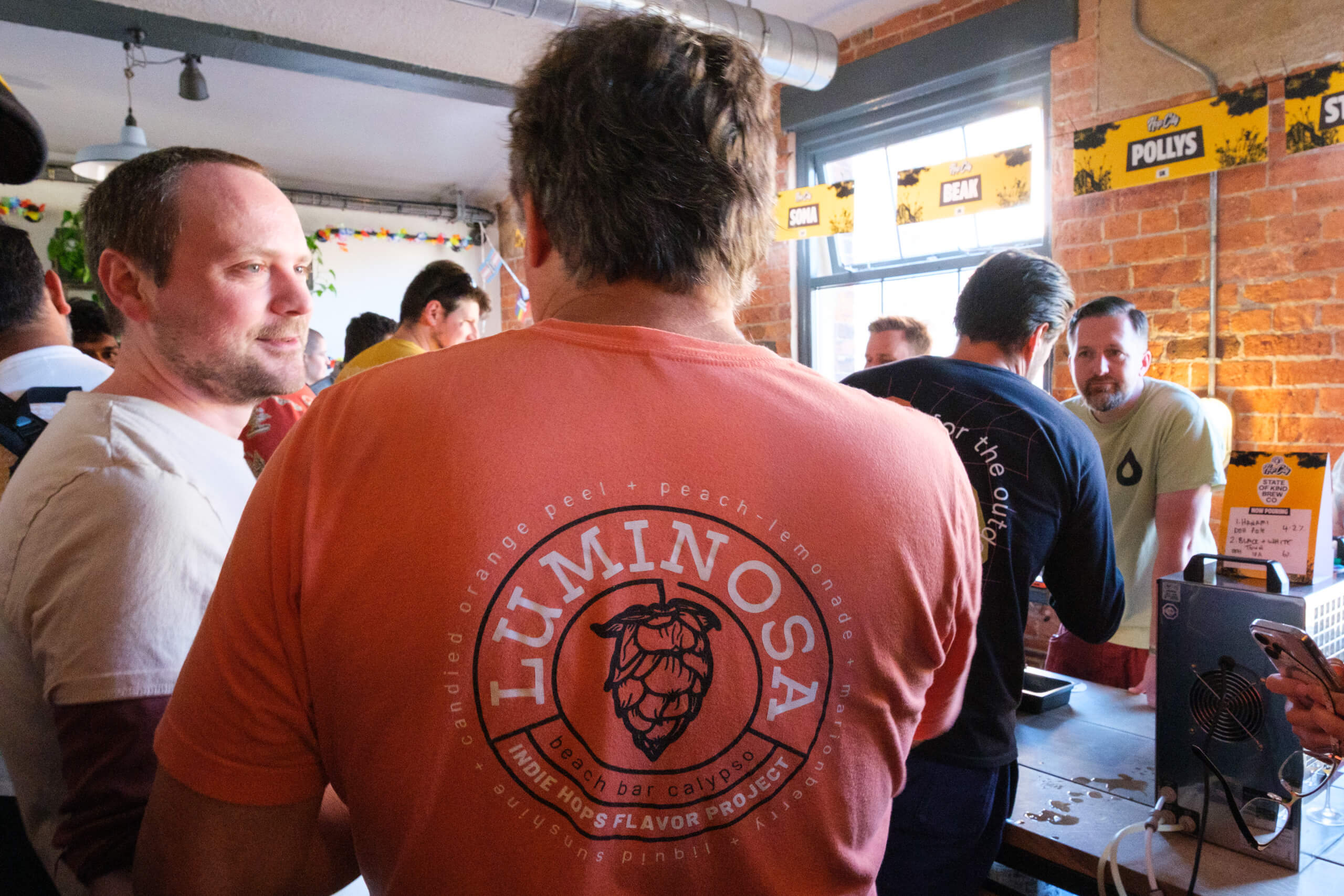 Mark Cotterrell (Head Brewer, Beak Brewery) & Jim Solberg (Indie Hops) chat at Hop City 2025 Leeds.